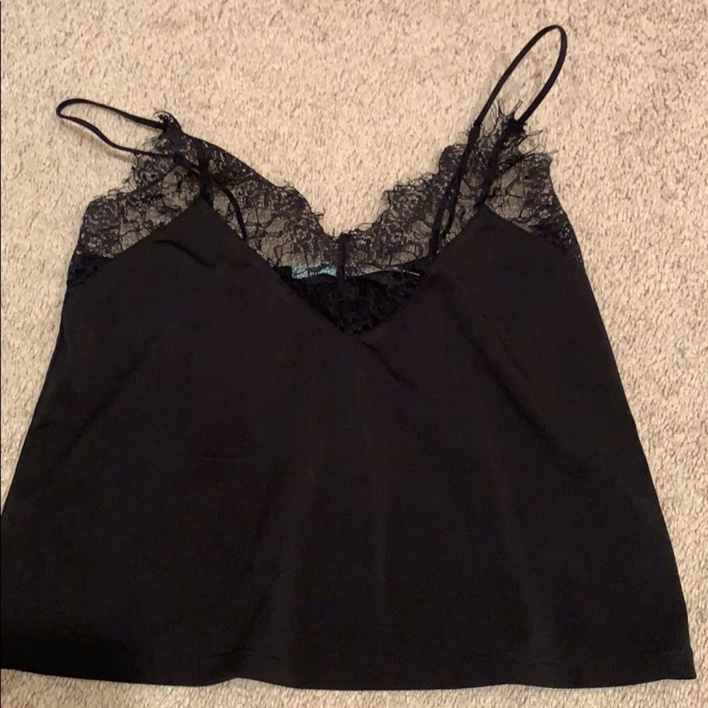 Black Tank w/ lace trim at the top